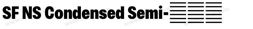 SF NS Condensed Semi字体转换